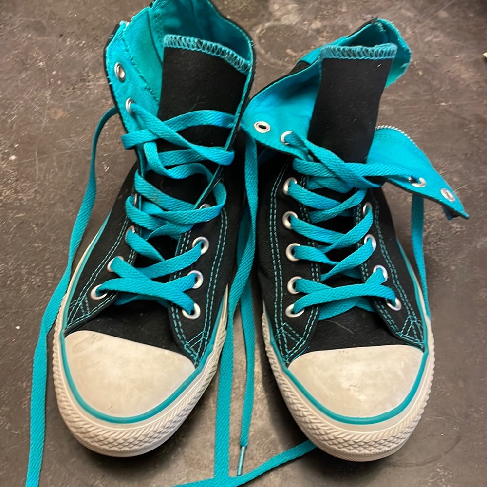 Converse Chuck Taylor AllStar Women’s HighTop Black/Teal Size 10